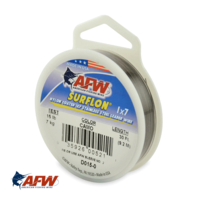 AFW Surflon 1x7 Nylon-Coated Wire Silver 15lb [30ft]