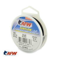 AFW Surflon 1x7 Nylon-Coated Wire Black 210lb [30ft]