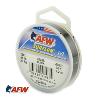 AFW Surflon 1x7 Nylon-Coated Wire Black 45lb [30ft]