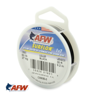 AFW Surflon 1x7 Nylon-Coated Wire Black 60lb [30ft]