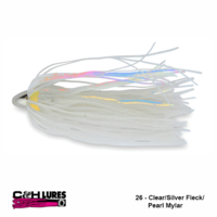 C&H LURES King Buster 26 | Clear Silver Fleck/Pearl Mylar [3pk]