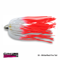 C&H LURES King Buster 30 | White/Red Fire Tail [3pk]