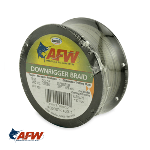 AFW Downrigger Braid 200lb Green [450ft]