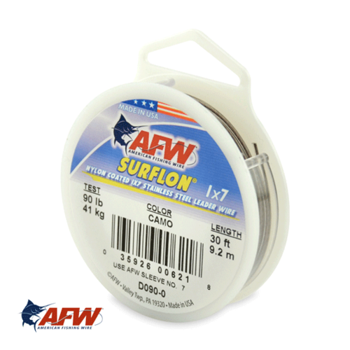AFW Surflon 1x7 Nylon-Coated Wire Camo [30ft]